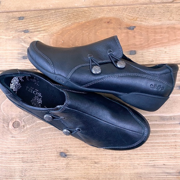 Taos Footwear Shoes Taos Encore Black Leather Shoe Size 85 Wide